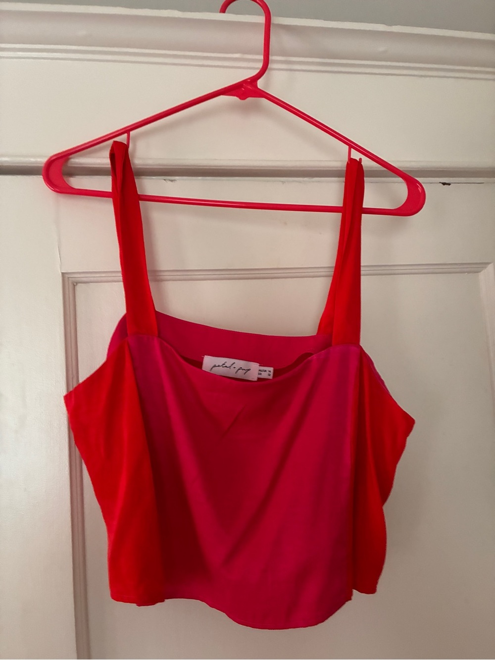 Petal&Pup Red & Pink Cropped Tank Top